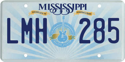 MS license plate LMH285