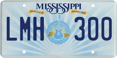 MS license plate LMH300