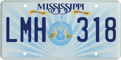 MS license plate LMH318