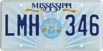 MS license plate LMH346