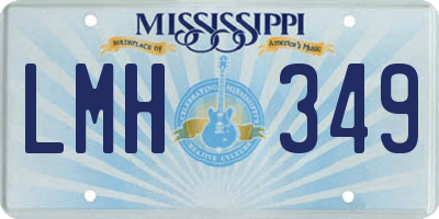 MS license plate LMH349