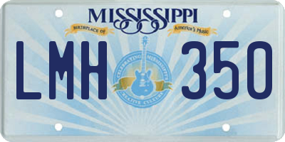 MS license plate LMH350