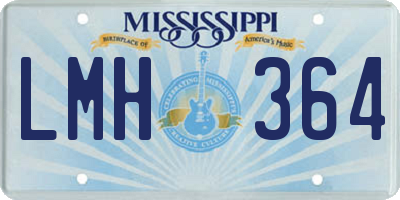 MS license plate LMH364