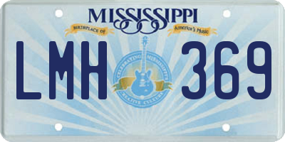 MS license plate LMH369