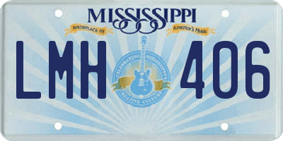 MS license plate LMH406