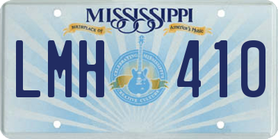 MS license plate LMH410