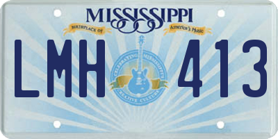 MS license plate LMH413