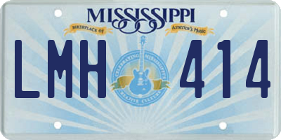 MS license plate LMH414