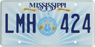MS license plate LMH424