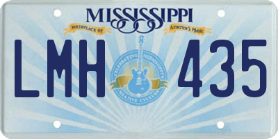 MS license plate LMH435
