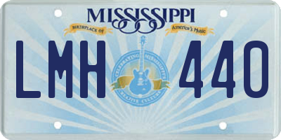 MS license plate LMH440