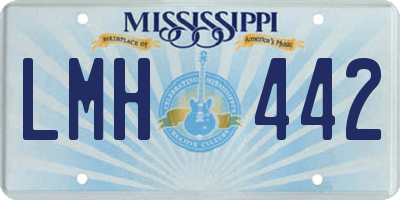 MS license plate LMH442