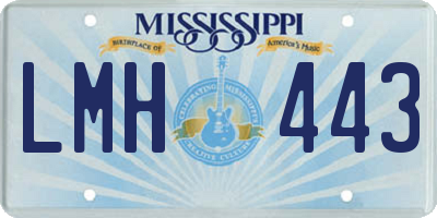 MS license plate LMH443