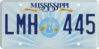 MS license plate LMH445