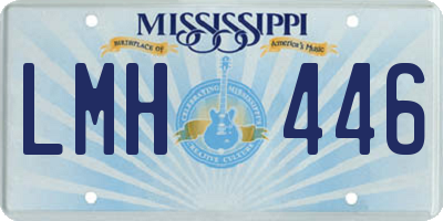 MS license plate LMH446
