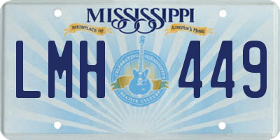 MS license plate LMH449