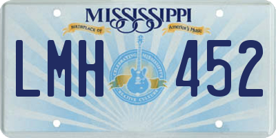 MS license plate LMH452