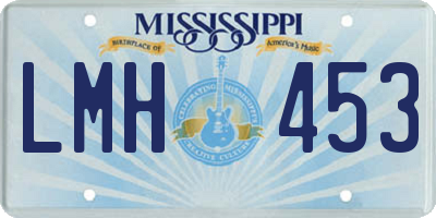 MS license plate LMH453