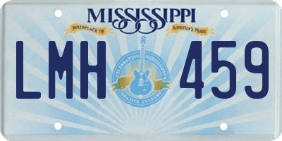 MS license plate LMH459