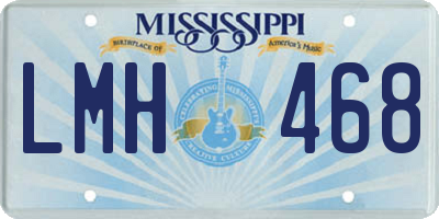 MS license plate LMH468