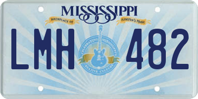 MS license plate LMH482