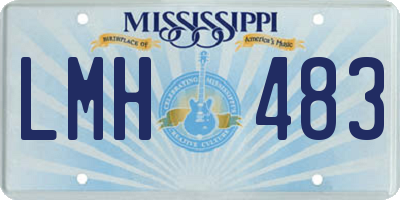 MS license plate LMH483