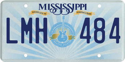 MS license plate LMH484