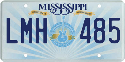 MS license plate LMH485