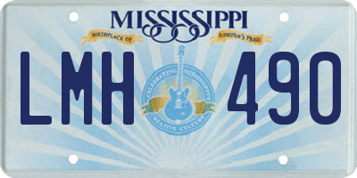 MS license plate LMH490
