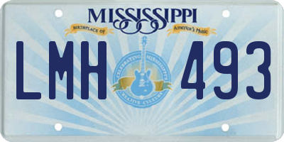 MS license plate LMH493