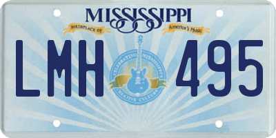 MS license plate LMH495
