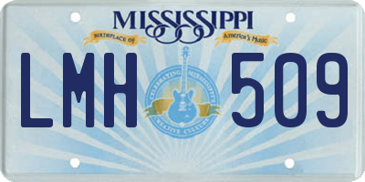 MS license plate LMH509