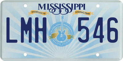 MS license plate LMH546