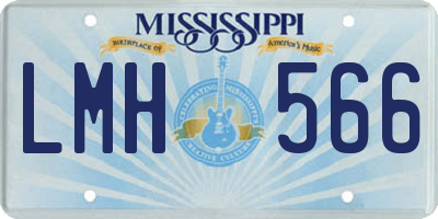 MS license plate LMH566