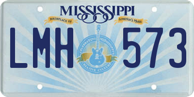 MS license plate LMH573