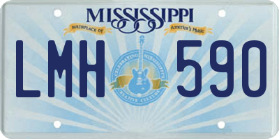 MS license plate LMH590