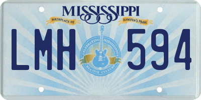 MS license plate LMH594