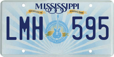 MS license plate LMH595