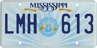 MS license plate LMH613