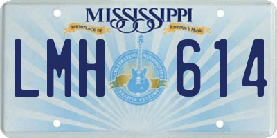 MS license plate LMH614