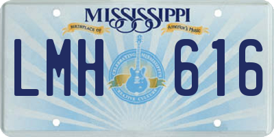 MS license plate LMH616