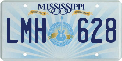 MS license plate LMH628