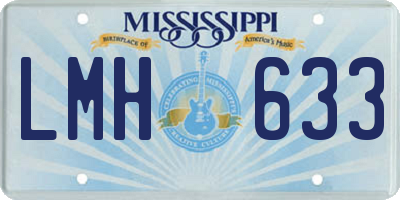 MS license plate LMH633