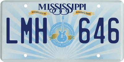 MS license plate LMH646
