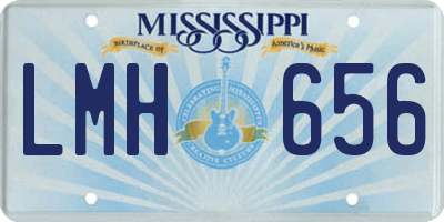 MS license plate LMH656