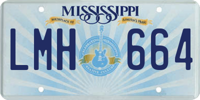 MS license plate LMH664