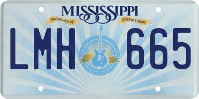 MS license plate LMH665