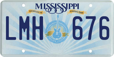 MS license plate LMH676