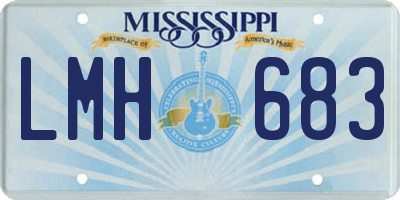 MS license plate LMH683