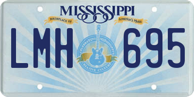 MS license plate LMH695
